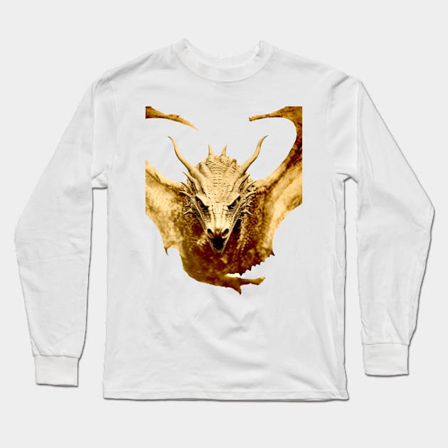 Chinese Dragon: Dragons are Cool, Chinese New Year, Year of the Dragon  on a light (Knocked Out) background Long Sleeve T-Shirt by Puff Sumo